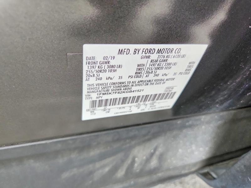 Продаж на аукціоні авто 2019 Ford Explorer, vin: 1FM5K7F82KGB41521, номер лоту: 57479496