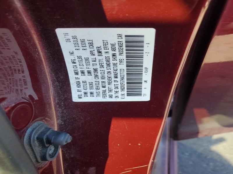 Aukcja sprzedaży 2017 Honda Accord, vin: 1HGCR2F57HA027723, numer aukcji: 56097206