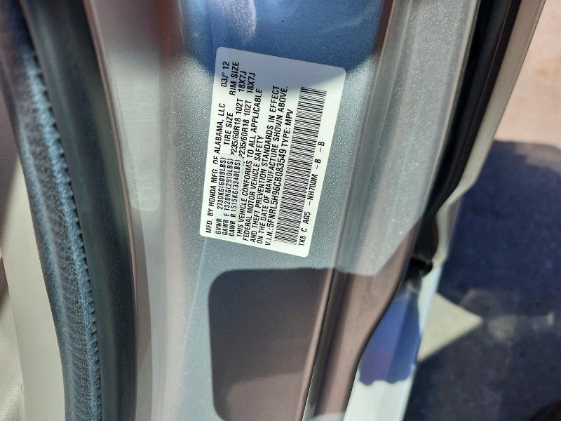 Продажа на аукционе авто 2012 Honda Odyssey, vin: 5FNRL5H96CB083549, номер лота: 55103756