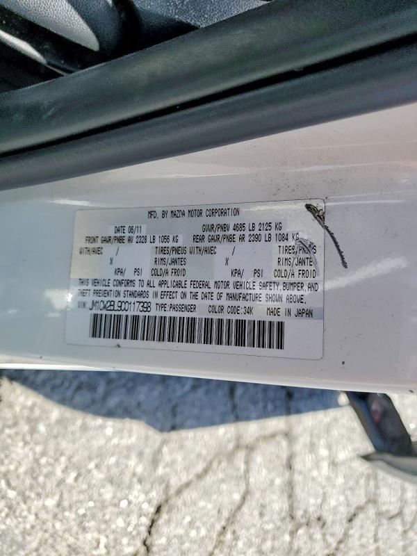 55737316 :رقم المزاد ، JM1CW2BL9C0117398 vin ، 2012 Mazda 5 مزاد بيع