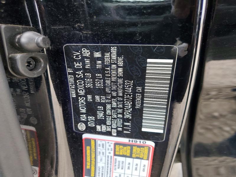 2018 Kia Rio მანქანა იყიდება აუქციონზე, vin: 3KPA24AB7JE144532, აუქციონის ნომერი: 58422996