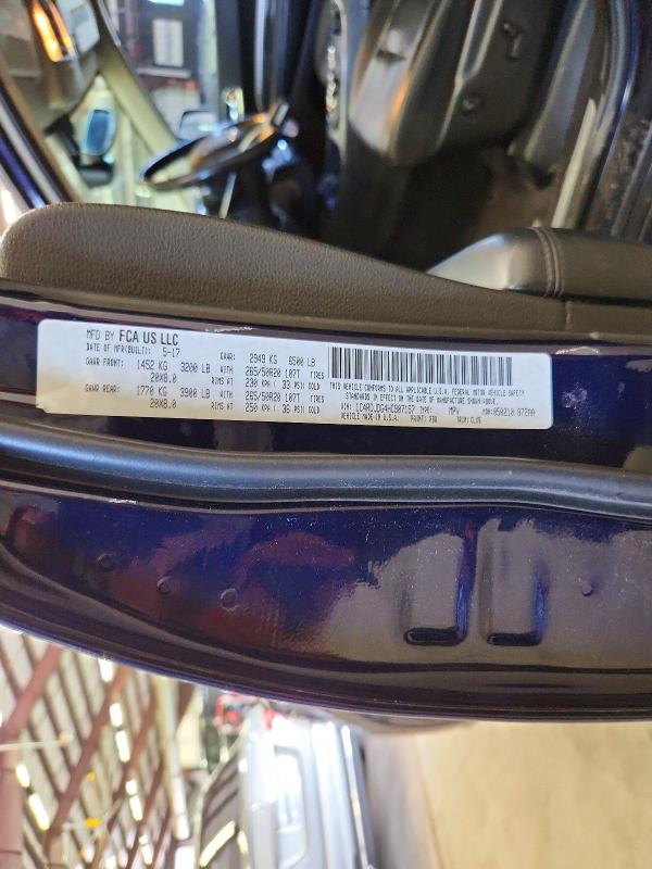 59058366 :رقم المزاد ، 1C4RDJDG4HC907157 vin ، 2017 Dodge Durango مزاد بيع