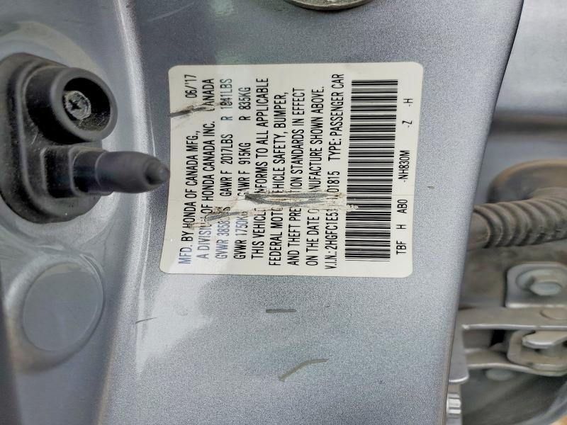 Aukcja sprzedaży 2017 Honda Civic, vin: 2HGFC1E53HH701815, numer aukcji: 57833796