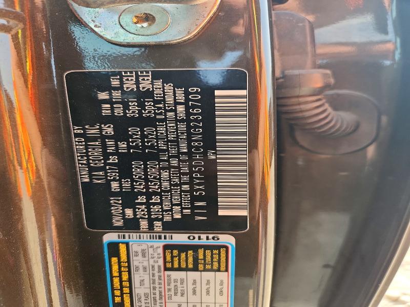 Aukcja sprzedaży 2022 Kia Telluride, vin: 5XYP5DHC8NG236709, numer aukcji: 58462466