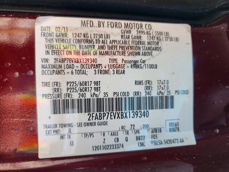 Продаж на аукціоні авто 2011 Ford Crown Victoria, vin: 2FABP7EVXBX139340, номер лоту: 59326736