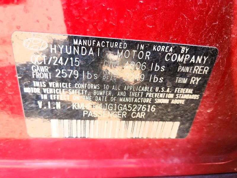 Продаж на аукціоні авто 2016 Hyundai Azera, vin: KMHFH4JG1GA527616, номер лоту: 56028576