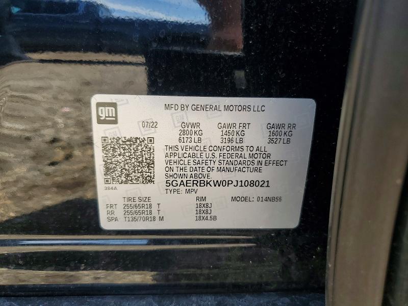 58235376 :رقم المزاد ، 5GAERBKW0PJ108021 vin ، 2023 Buick Enclave مزاد بيع