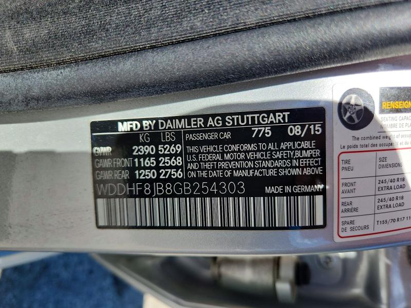 Auction sale of the 2016 Mercedes-benz E, vin: WDDHF8JB8GB254303, lot number: 57254266