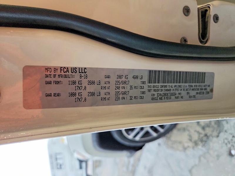 2019 Jeep Compass მანქანა იყიდება აუქციონზე, vin: 3C4NJDBB3KT599264, აუქციონის ნომერი: 54714446