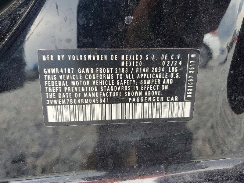 Aukcja sprzedaży 2024 Volkswagen Jetta, vin: 3VWEM7BU4RM045341, numer aukcji: 58451136