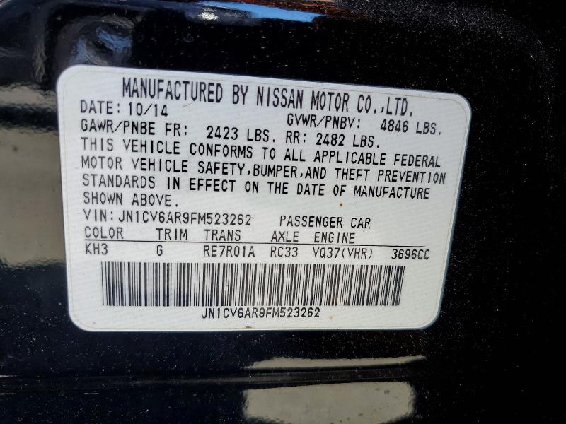 Aukcja sprzedaży 2015 Infiniti Q40, vin: JN1CV6AR9FM523262, numer aukcji: 55062486