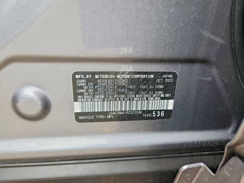 Aukcja sprzedaży 2024 Mitsubishi Eclipse Cross, vin: JA4ATWAA1RZ023599, numer aukcji: 57504316