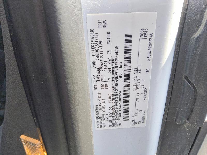 Aukcja sprzedaży 2020 Ford Transit, vin: 1FTBR1Y84LKB05924, numer aukcji: 55604836