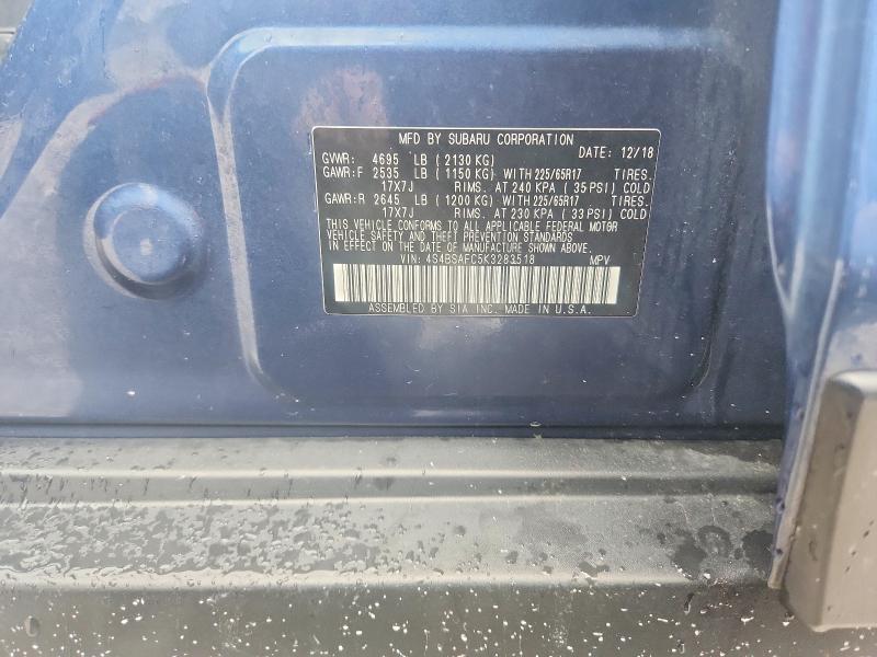 2019 Subaru Outback მანქანა იყიდება აუქციონზე, vin: 4S4BSAFC5K3283518, აუქციონის ნომერი: 56504466