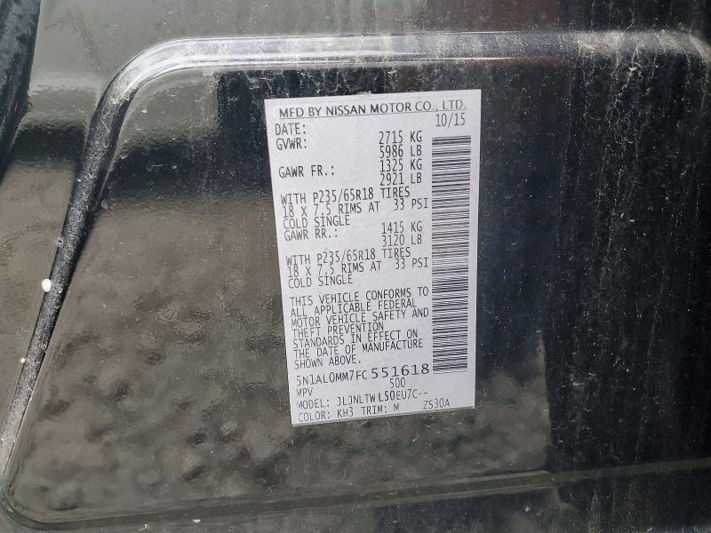 Продажа на аукционе авто 2015 Infiniti Qx60, vin: 5N1AL0MM7FC551618, номер лота: 59320046