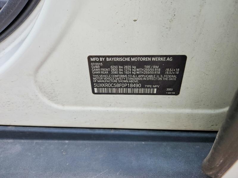 2015 Bmw X5 მანქანა იყიდება აუქციონზე, vin: 5UXKR0C58F0P18490, აუქციონის ნომერი: 54821256