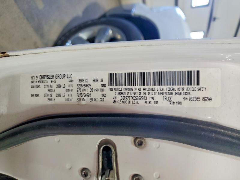 57447836 :رقم المزاد ، 1C6RR7TTXDS662603 vin ، 2013 Ram 1500 مزاد بيع