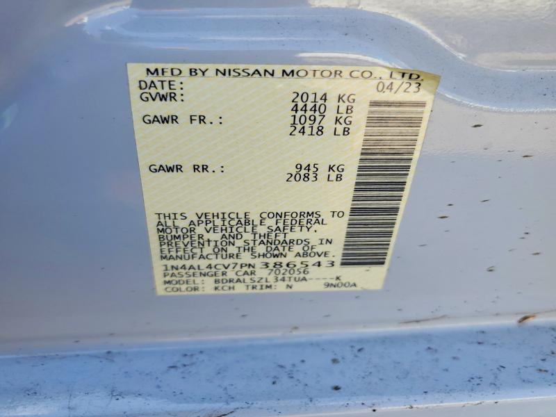 Aukcja sprzedaży 2023 Nissan Altima, vin: 1N4AL4CV7PN386543, numer aukcji: 56744326