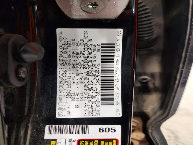 56228156 :رقم المزاد ، 3TMLU4EN8DM122587 vin ، 2013 Toyota Tacoma مزاد بيع