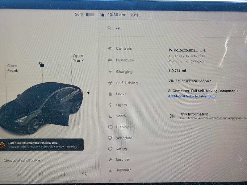 Продажа на аукционе авто 2022 Tesla Model 3, vin: 5YJ3E1EB4NF285647, номер лота: 54007056