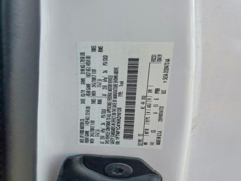 Продажа на аукционе авто 2019 Ford F150, vin: 1FTNF1C41KKD16135, номер лота: 58532646