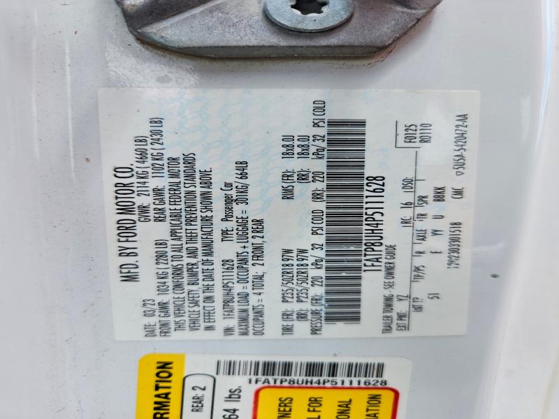 Aukcja sprzedaży 2023 Ford Mustang, vin: 1FATP8UH4P5111628, numer aukcji: 58222296