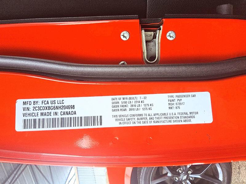 Aukcja sprzedaży 2022 Dodge Charger, vin: 2C3CDXBG6NH204698, numer aukcji: 54481666