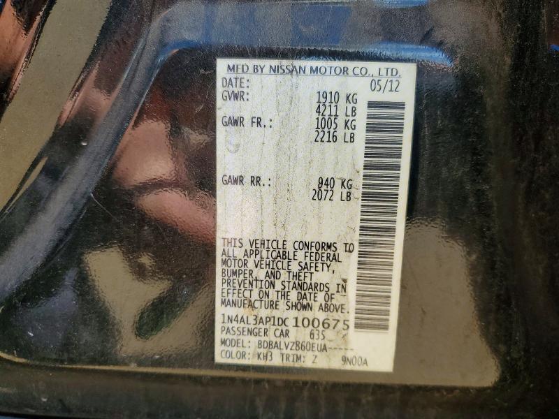 55558046 :رقم المزاد ، 1N4AL3AP1DC100675 vin ، 2013 Nissan Altima مزاد بيع