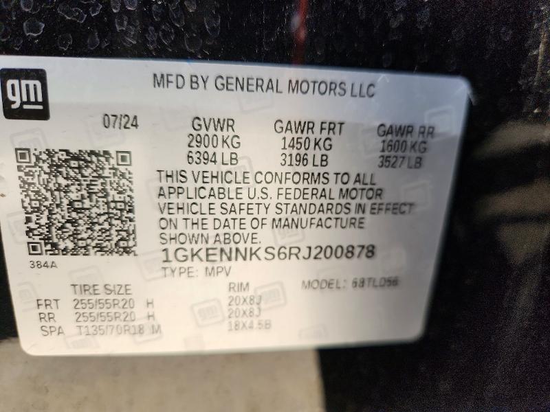Aukcja sprzedaży 2024 Gmc Acadia, vin: 1GKENNKS6RJ200878, numer aukcji: 57251716