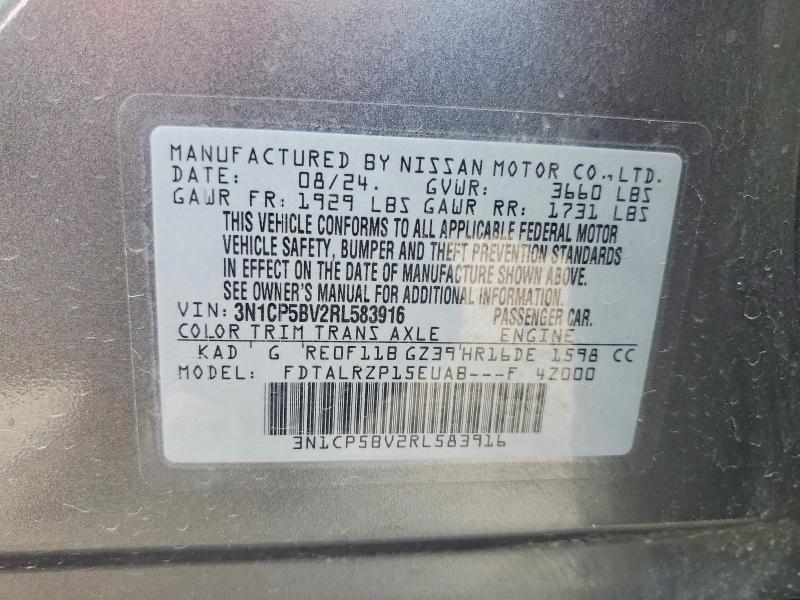 Aukcja sprzedaży 2024 Nissan Kicks, vin: 3N1CP5BV2RL583916, numer aukcji: 57065176