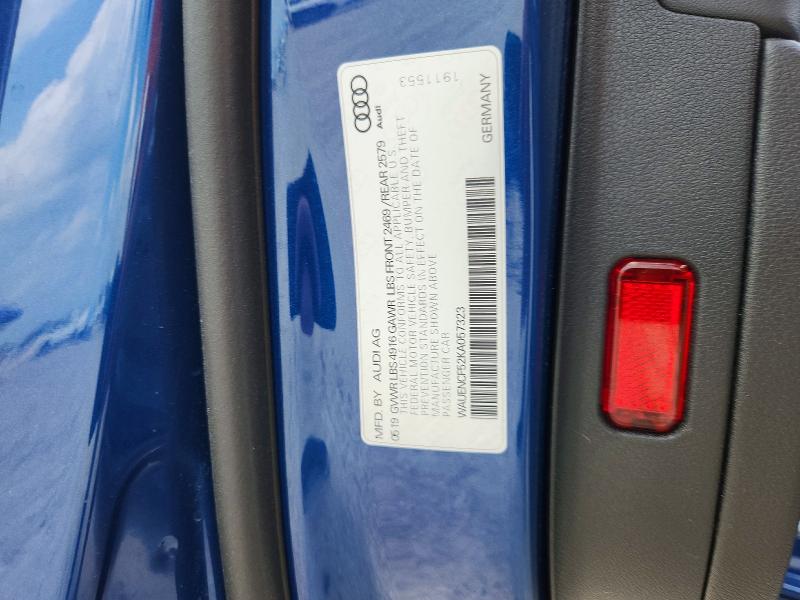 Продажа на аукционе авто 2019 Audi A5, vin: WAUENCF52KA057323, номер лота: 58013496