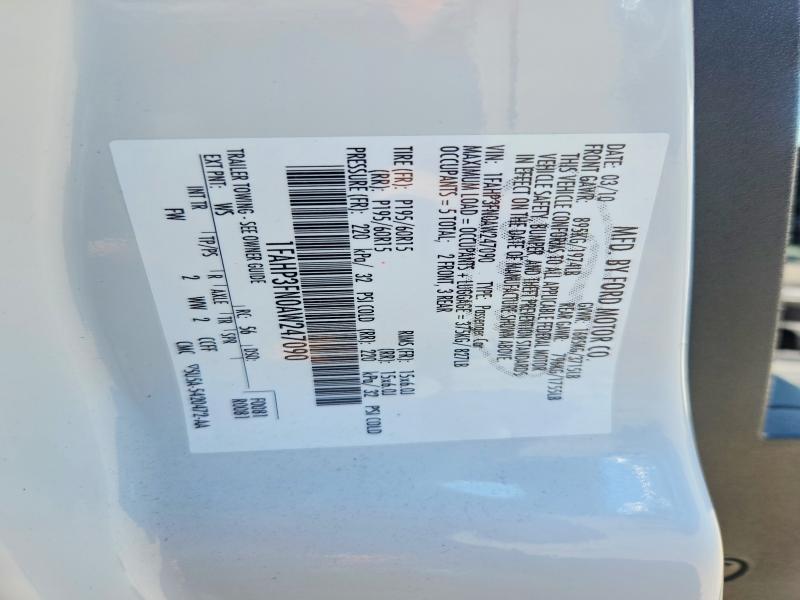 2010 Ford Focus მანქანა იყიდება აუქციონზე, vin: 1FAHP3FN0AW247090, აუქციონის ნომერი: 57331686
