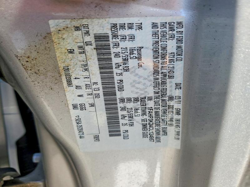 Aukcja sprzedaży 2012 Ford Focus, vin: 1FAHP3K24CL124957, numer aukcji: 55698586