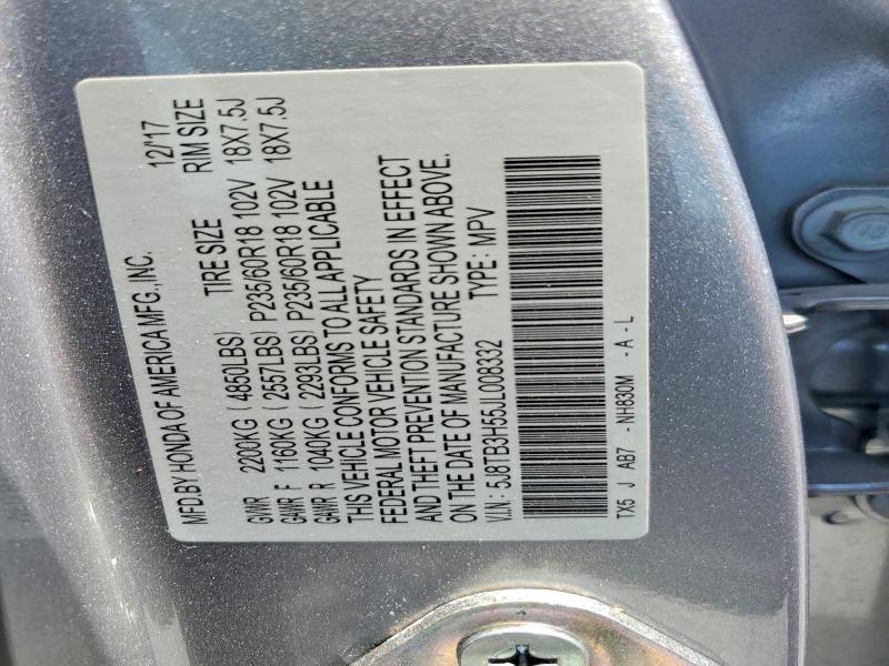 Продажа на аукционе авто 2018 Acura Rdx, vin: 5J8TB3H55JL008332, номер лота: 56575596