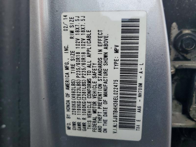 Продажа на аукционе авто 2014 Acura Rdx, vin: 5J8TB4H36EL022475, номер лота: 57856986