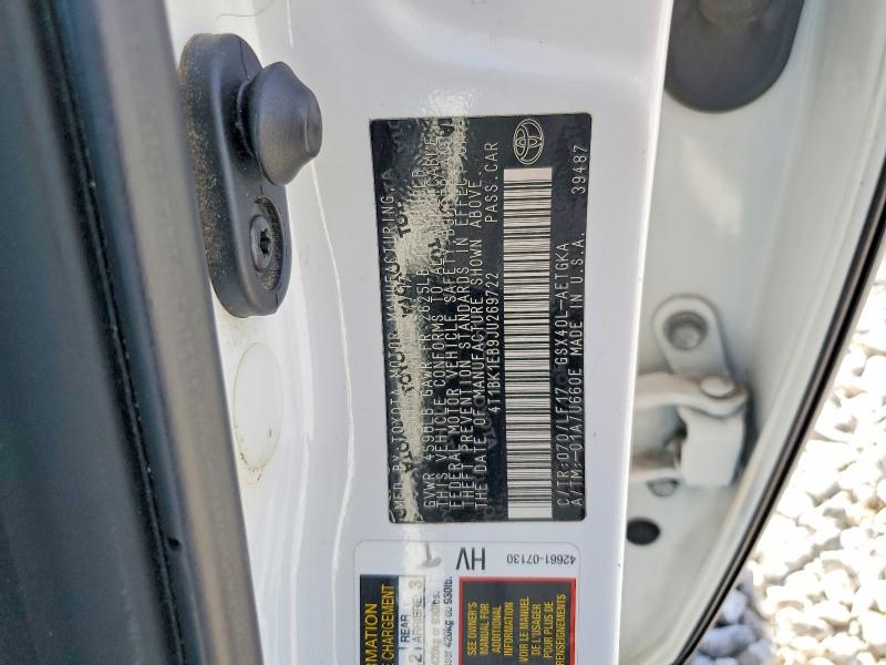 59191186 :رقم المزاد ، 4T1BK1EB9JU269722 vin ، 2018 Toyota Avalon مزاد بيع