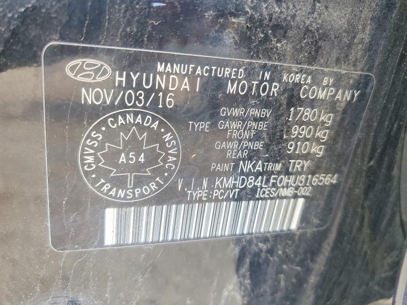 2017 Hyundai Elantra მანქანა იყიდება აუქციონზე, vin: KMHD84LF0HU316564, აუქციონის ნომერი: 56183966