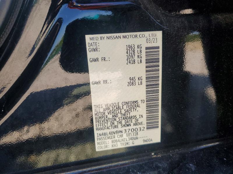 Продажа на аукционе авто 2023 Nissan Altima, vin: 1N4BL4DV8PN370032, номер лота: 55904756