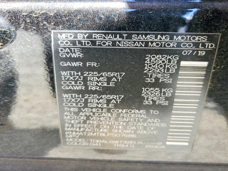Продаж на аукціоні авто 2020 Nissan Rogue, vin: KNMAT2MT8LP507686, номер лоту: 55611916