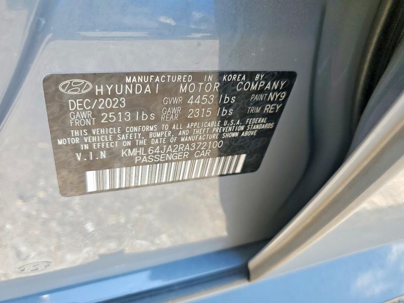 Продажа на аукционе авто 2024 Hyundai Sonata, vin: KMHL64JA2RA372100, номер лота: 58743116