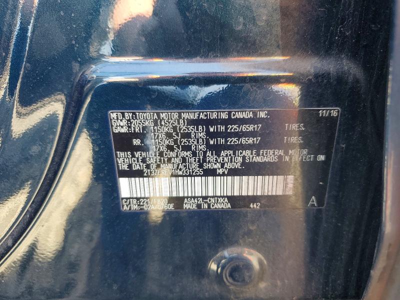 Продаж на аукціоні авто 2017 Toyota Rav4, vin: 2T3ZFREV1HW331255, номер лоту: 57249946