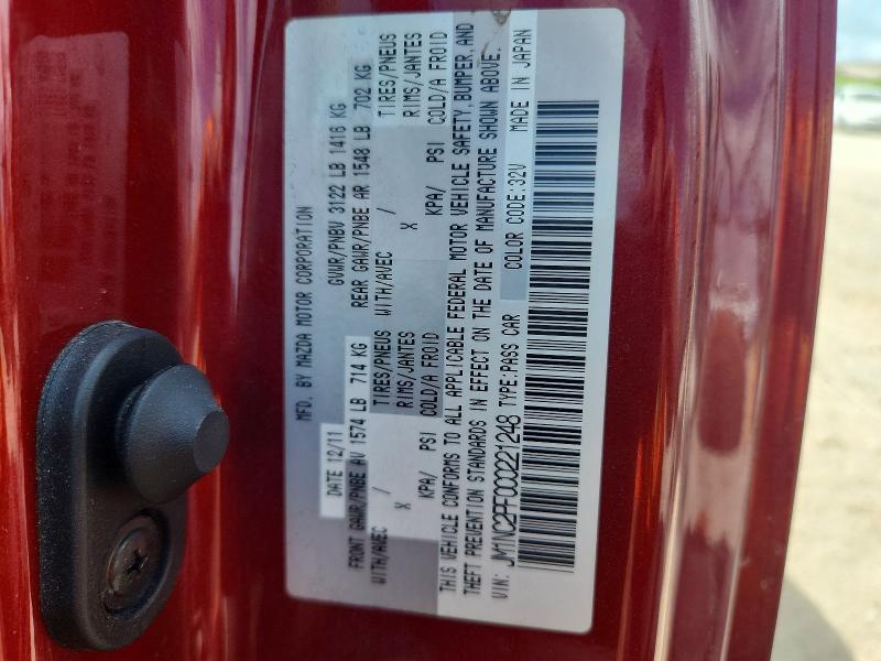 Aukcja sprzedaży 2012 Mazda Mx-5 Miata, vin: JM1NC2PF0C0221248, numer aukcji: 56811696