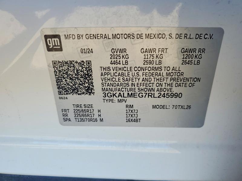Aukcja sprzedaży 2024 Gmc Terrain, vin: 3GKALMEG7RL245990, numer aukcji: 85975015