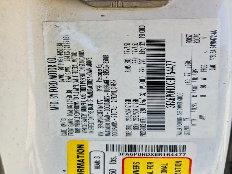 Aukcja sprzedaży 2014 Ford Fusion, vin: 3FA6P0HDXER164477, numer aukcji: 55225286