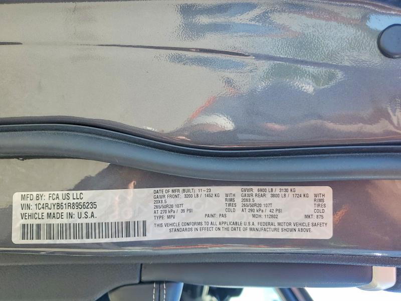 55069356 :رقم المزاد ، 1C4RJYB61R8956235 vin ، 2024 Jeep Grand Cherokee مزاد بيع