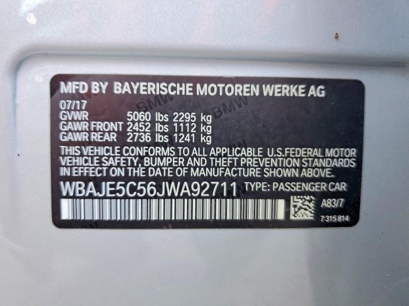 Продажа на аукционе авто 2018 Bmw 540, vin: WBAJE5C56JWA92711, номер лота: 55971646