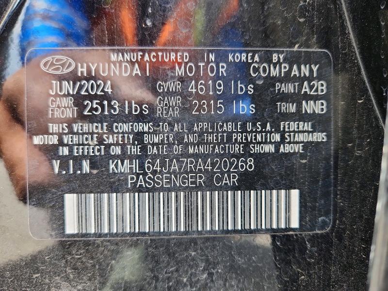 Продажа на аукционе авто 2024 Hyundai Sonata, vin: KMHL64JA7RA420268, номер лота: 56583166