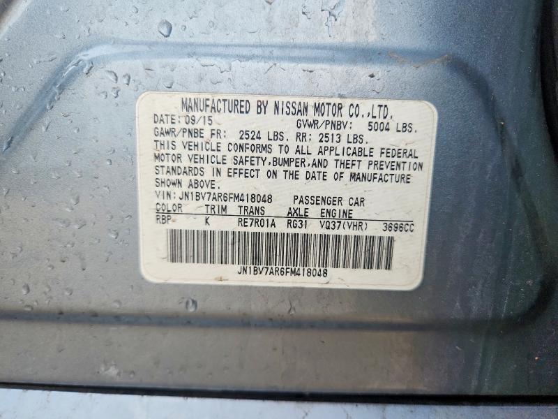 Продаж на аукціоні авто 2015 Infiniti Q50, vin: JN1BV7AR6FM418048, номер лоту: 56468936