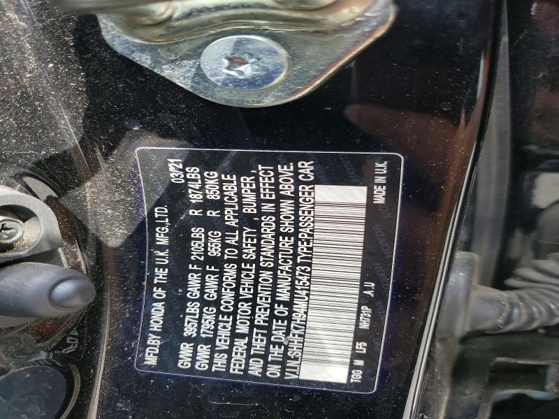 58839716 :رقم المزاد ، SHHFK7H94MU415473 vin ، 2021 Honda Civic مزاد بيع
