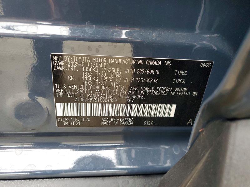 Aukcja sprzedaży 2026 Toyota Rav4, vin: 2T36DRBV9TC004190, numer aukcji: 57765956